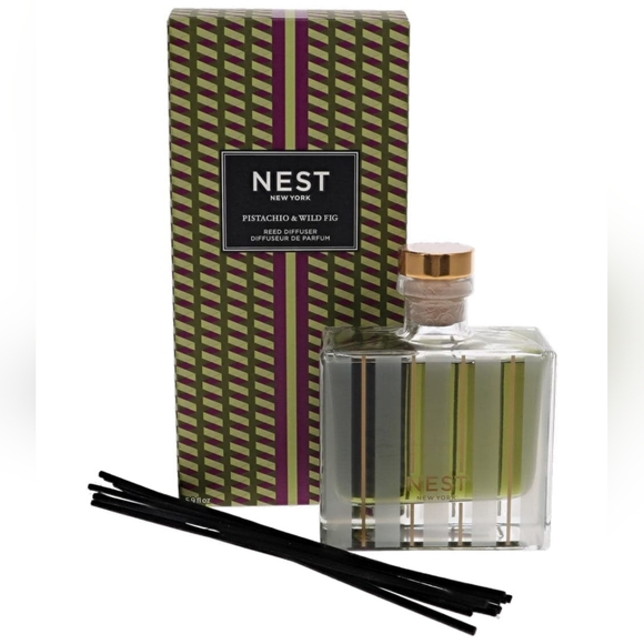 NEST NY Home Fragrance Reed Diffuser & Candle Set In Pistachio Wild Fig - Picture 5 of 11